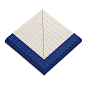 21217 DK Petit Carre Наружный угол плитки с буртиком Cobalt-Unglazed 12x12 Serapool фото в миниатюре