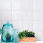 Florentina Lilia White 15x15 Nanda Tiles