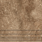 GNR12030421-G Ступень Магма Коричневый темный граниль 1200x300x9.5 ProGRES Ceramica фото в миниатюре 4