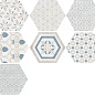 Atrium Hex Alpha Mix-Azul 25.8x29 Pamesa
