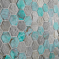 L241715271 Worn Hexagon Verdigris 30x30,5 L'Antic Colonial