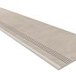 Ступень GF02 Graffito Light Beige неполированный с насечками 30x120 Estima