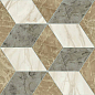 PF60014142 Tarsia Cubical Avorio Deco Lux 3D Rett 60x120 Versace (Gardenia Orchidea)