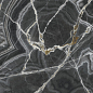 UO6L157679 ONICE NERO Lucidato Shiny 6mm 150x75  Ariostea