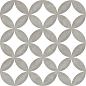 District Circles Silver Grey 20x20 Mayolica