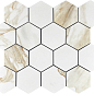 Mosaic Calacata Paonazzo 78 Hexagone 28x33 Velsaa