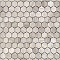 Travertino silver MAT hex 18x30x6 285x305x6 Caramelle Mosaic