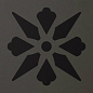 150N006D003 Decor Enc 06 Fleur 03 (ANT, NOI) 15x15 Winckelmans