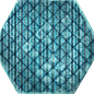 TRIBU Blue Shiny Hexa 23.2x26.7 ITT Ceramic