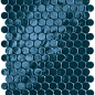 fROH Glim Blu Navy Round Mosaico Brillante 29,5x32,5 FAP Ceramiche
