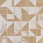 fQKM Calacatta Delicato / Onice Miele Slash Mosaico 30,5x30,5 FAP Ceramiche