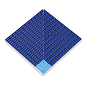 21277 IK Petit Carre Внутренний угол плитки с буртиком Light Blue-Cobalt 12x12 Serapool фото в миниатюре