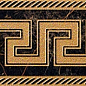 240203 MARBLE FASCIA GRECA LAPPATA NERO 11,5x58,5 Versace (Gardenia Orchidea)