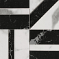 fQKC Carrara Superiore / Nero Elegante Deco Mosaico 30x30 FAP Ceramiche