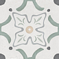 Sirocco Green Flower 22,3x22,3 Harmony