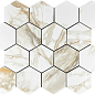 Mosaic Calacata Paonazzo 78 Hexagone 28x33 Velsaa