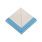 21211 DK Наружный угол плитки с буртиком Light Blue-Unglazed 12,5х12,5 Serapool
