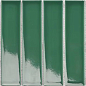 Y45P338 Strip Зеленая глянцевая 4.5x19.5 28.8x19.5 Porcelain mosaic фото в миниатюре