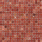 Travertine Red Pol 15x15x4 305x305 Orro Mosaic фото в миниатюре