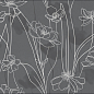 17552 Floresta цветы серый ректификат 60x120 Meissen