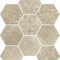 1047251 RIABITA ESAGONA FABRIC NATURAL 24x27,7 Serenissima Cir