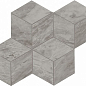 AS2I Marvel Bardiglio Grey Mosaico Esagono Lapp 30x35 Atlas Concorde