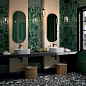 SFD001 Декор Сантана 3 структура зеленый темный глянцевый 15х15 Kerama Marazzi