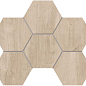 SF02 Мозаика Soft Wood Creamy Hexagon неполированная 25x28.5 Estima