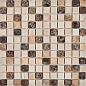 PIX272 Emperador Dark, light, Crema Nova из мрамора матовая 23x23 305х305x6 Pixmosaic