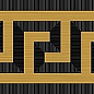G0047100 Fascia Greca Nero/Oro Nat 9,8x60 Versace (Gardenia Orchidea) фото в миниатюре