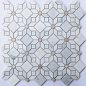 Camomile (Oriental Whtie+AnticGold) Pol. 30.5x30.5 Orro Mosaic