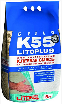 Смесь клеевая LITOPLUS K55 белый 5 кг LITOKOL