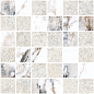 K9498838R001VTE0 Marble-Stone Мозаика Белый Матовый-Лаппато Ректификат 30x30 Vitra