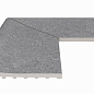 Угол фарфорового плоского поручня наружный Cement Grey 25x50 Serapool фото в миниатюре