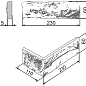 Венеция 335 Плоскость 230x60x15 Камелот