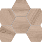 Мозаика SI01 Selection Hexagon неполированная 25x28.5x1.0 Ametis by Estima
