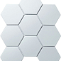 Hexagon big White Matt (SBH1005) 25.6х29.5 StarMosaic