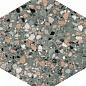 123384 Terrazzo Teal 32x36.8 DNA Tiles
