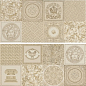 68892 DECORATO CREMA PATCHWORK ORO mix 25x75 Versace (Gardenia Orchidea)