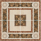 Rosone Travertini Crema 84x84 Capri Ceramiche