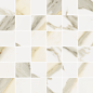 610110001136 Stellaris Calacatta Gold Mosaico 30x30 Italon