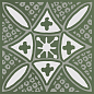KMD3STA019GN Декор Бахия 2 зелёный глянцевый 9,8x9,8x0,7 Kerama Marazzi