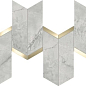 AF8Z Marvel Grey Cloud  Mosaico Chevron Lappato 19,2x46,3 Atlas Concorde