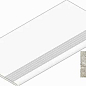 K-2003/LR/st01 Iceberg Grey 294х1200x10 Kerranova