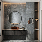 GI8002-A Eragon Dark Grey Matt Glossy Ink 60x120 Arcadia Ceramica