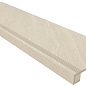 Комплект Ступень GB01 Gabbro 33x120 неполированная с бортиком + Подступенок 14.5x120 Estima