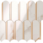 fQKO Calacatta Oro Onice Miele Archs Mosaico 28.2x31 FAP Ceramiche