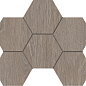 Мозаика KW02 Kraft Wood Light Grey Hexagon структурированный 25x28,5 Estima