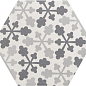 21357 Hexatile Harmony B&W 17,5x20 EQUIPE
