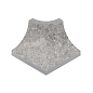 Плинтус радиальный внешний угол Stone 551 Pearl R9 77х77x110х10 Kerastep фото в миниатюре